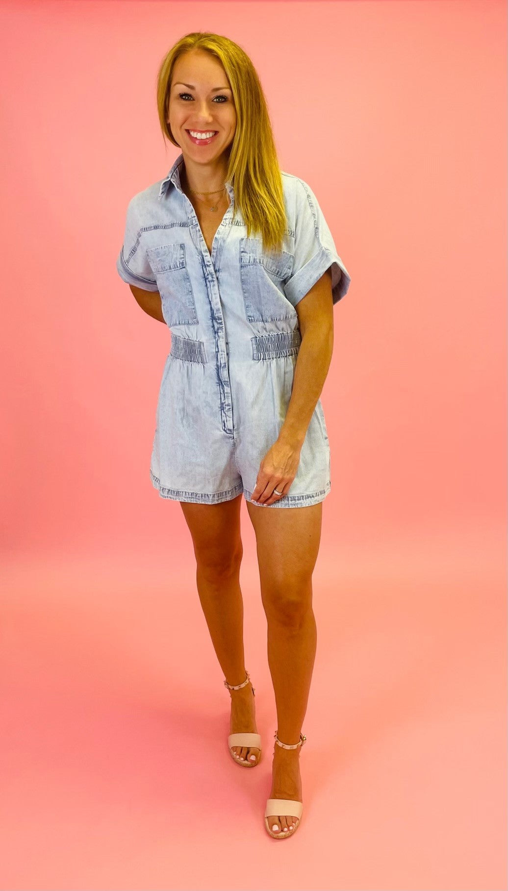 Blue Wash Romper