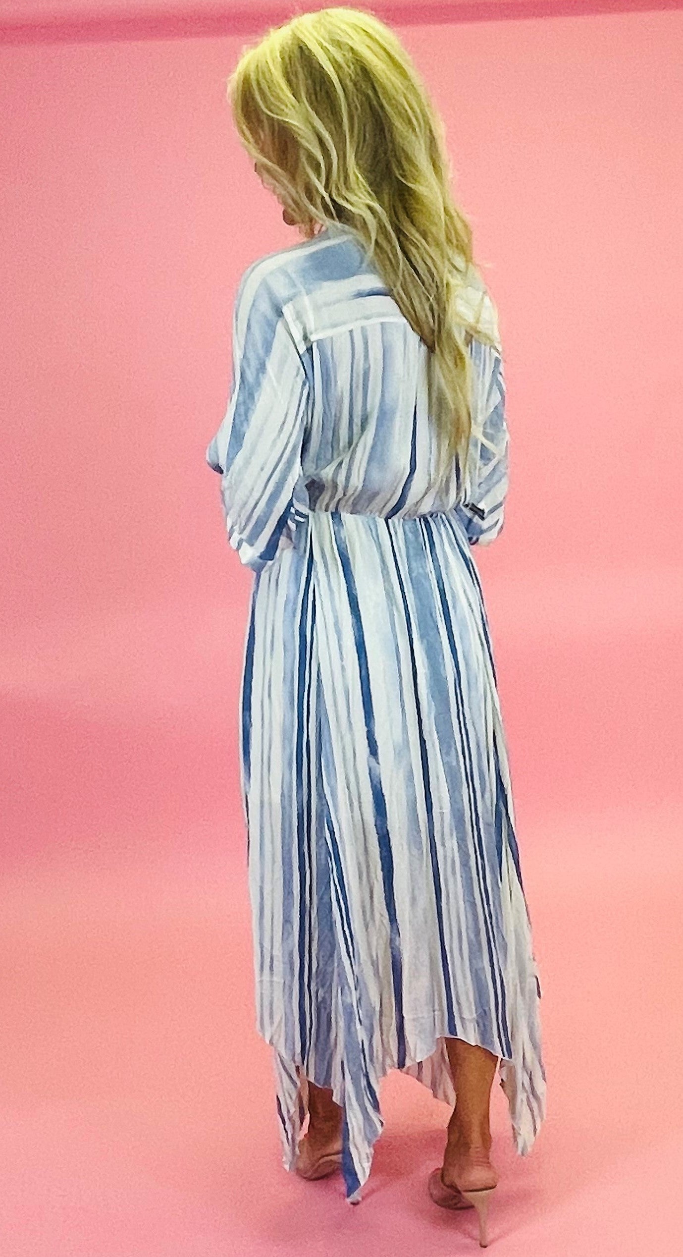 Blue Ivory Dolman Dress