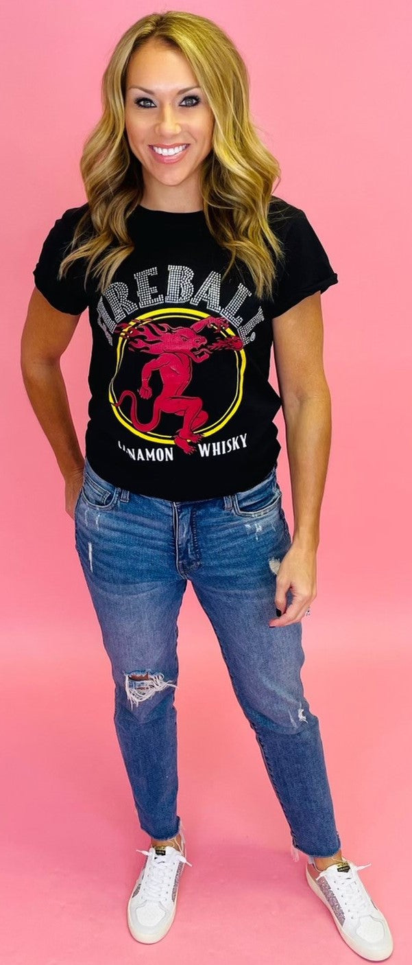 Fireball Rhinestone Tee