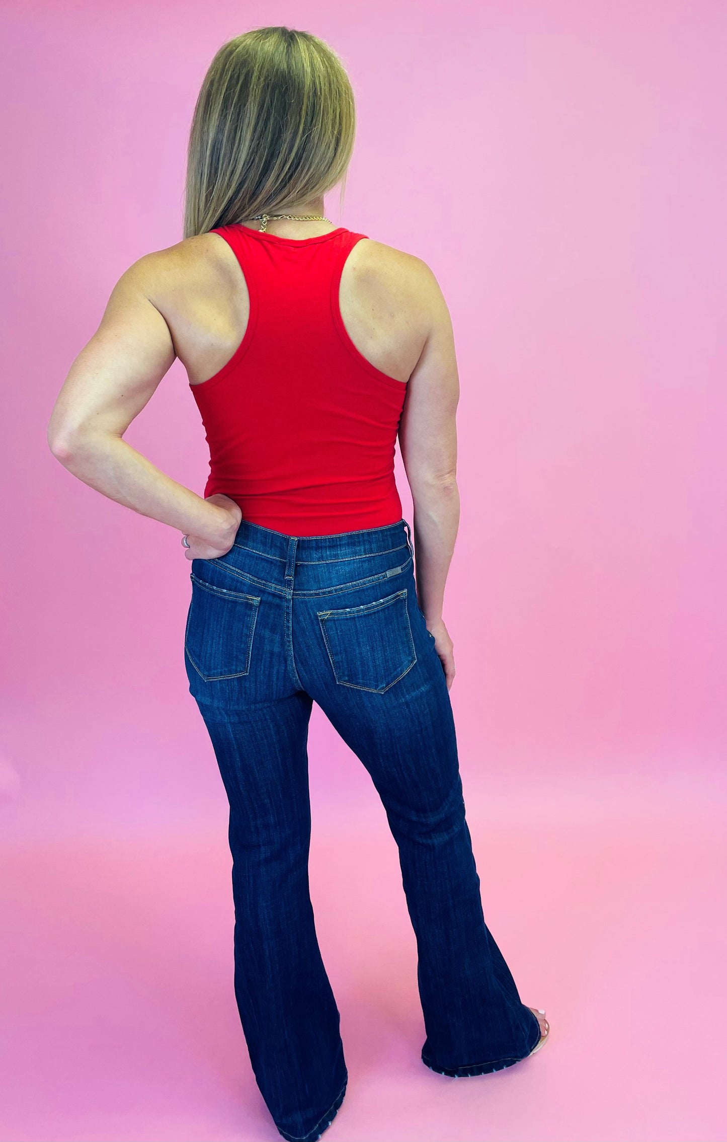 Mid Rise Flare Jeans