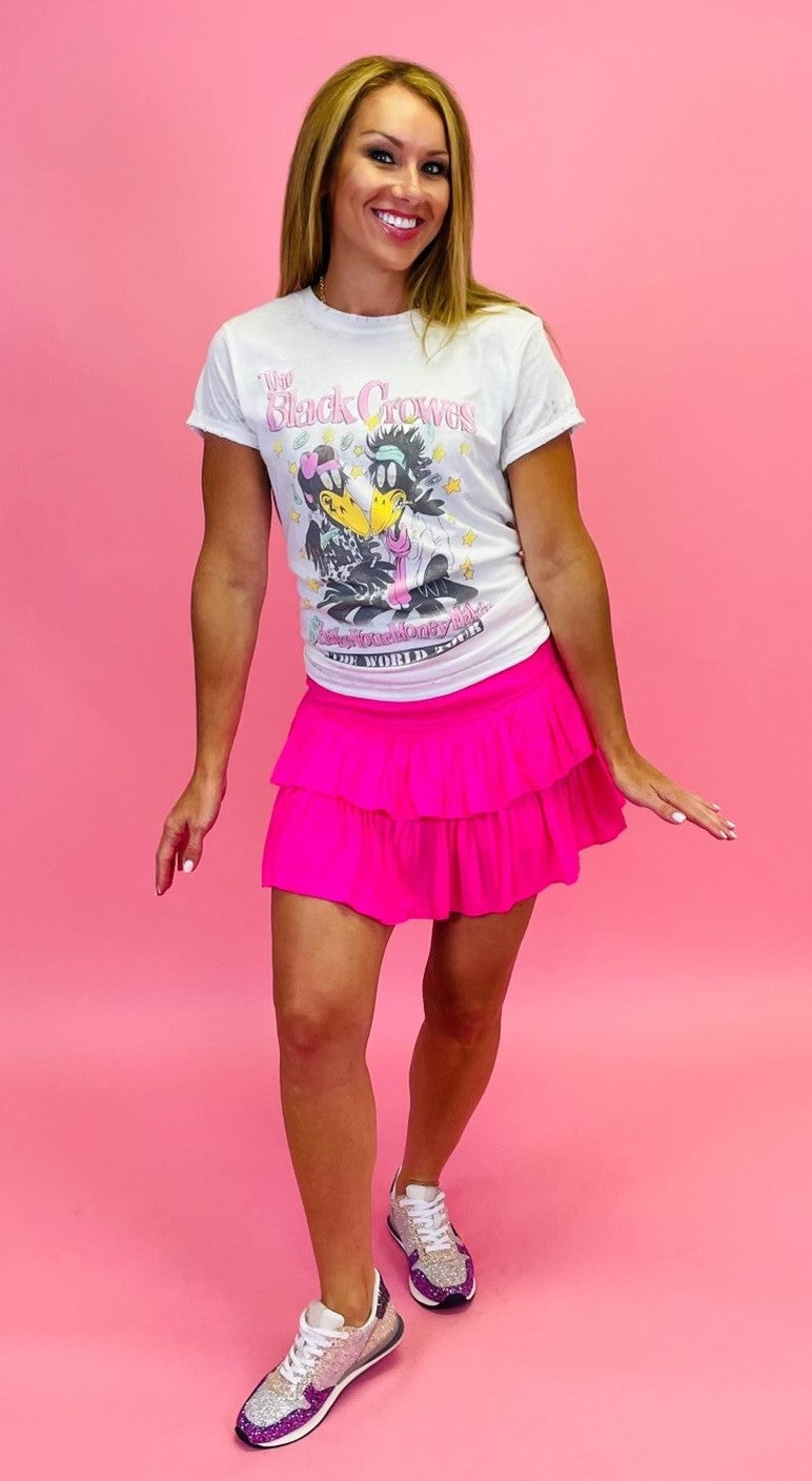 Hot Pink Skirt with Shorts