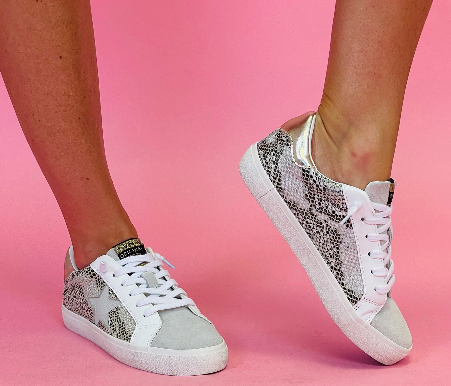 Gold Snakeskin Sneaker