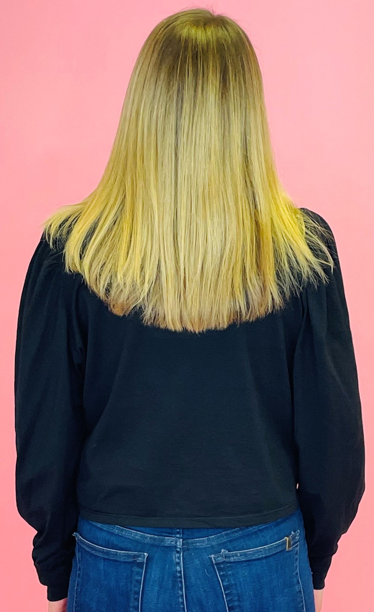 Tiger Puff Sleeve Crop