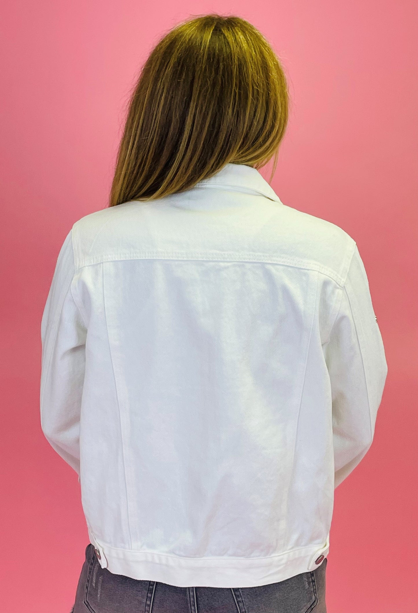 Glitter Star Patch Denim Jacket