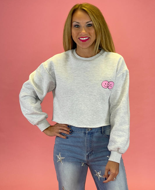 "Not In the Mood" Crop Sweatshirt