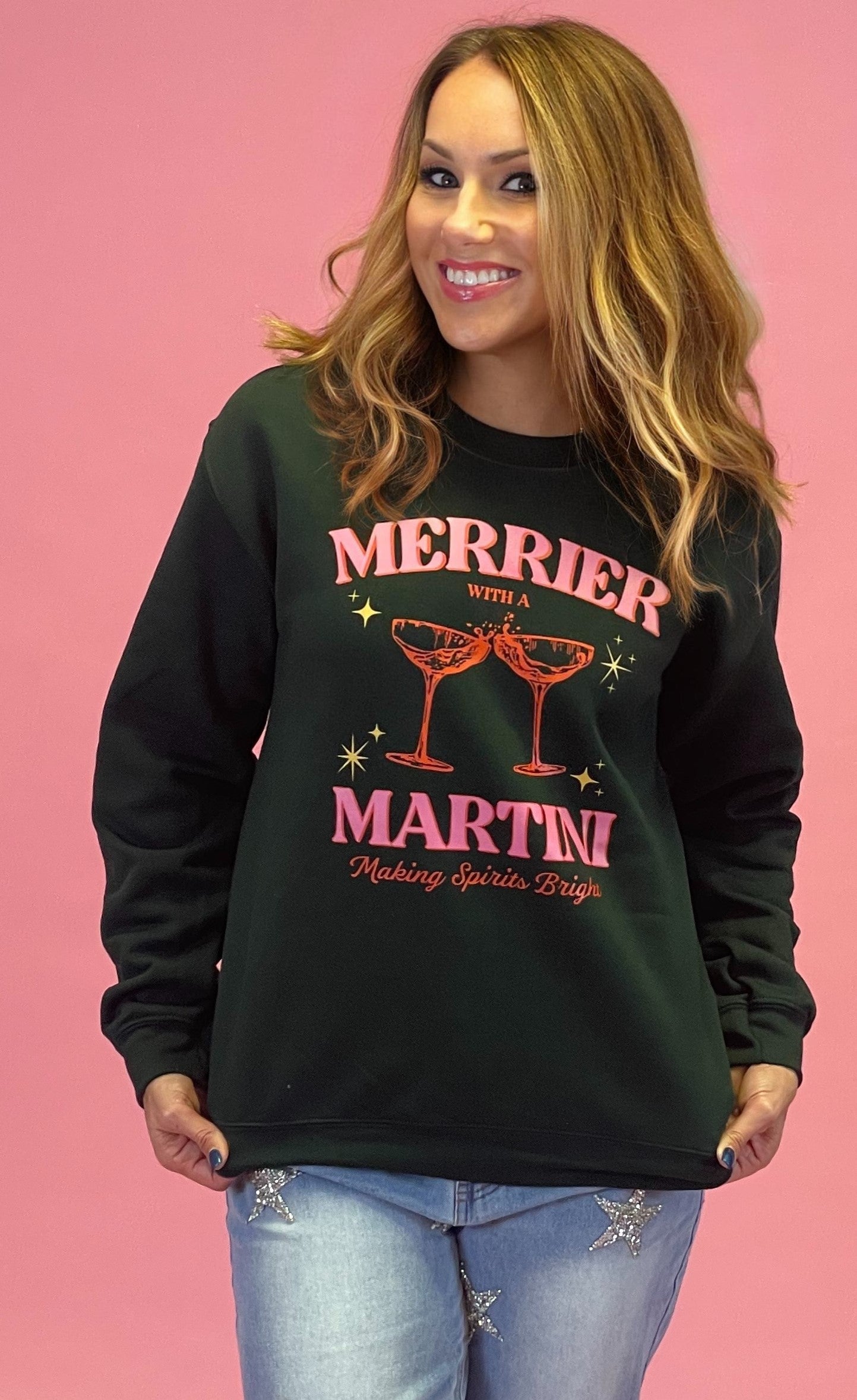 "Merrier with a Martini" Sweatshirt